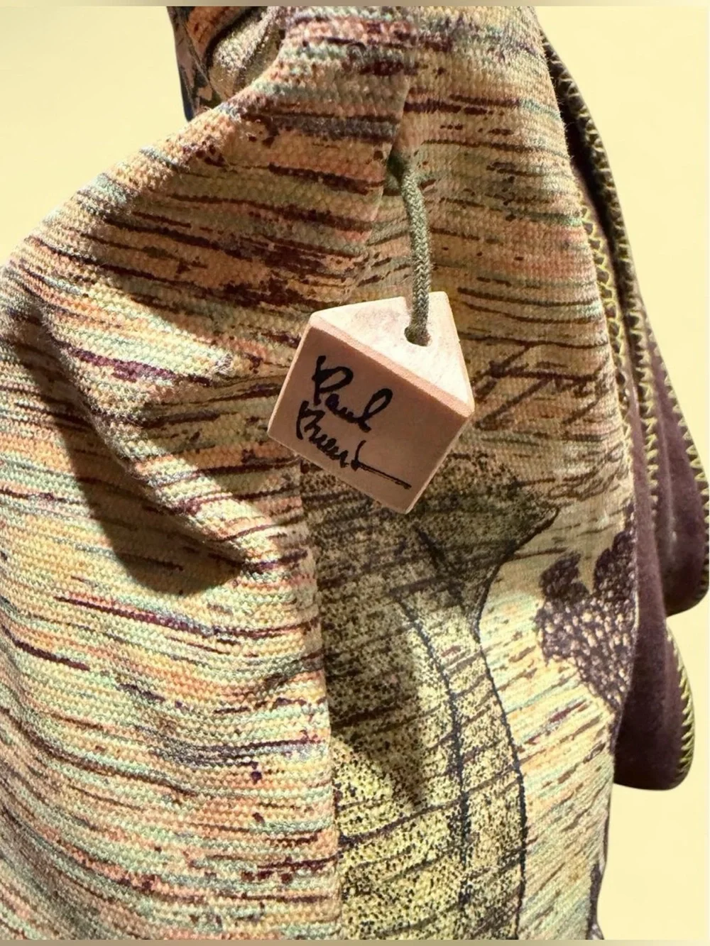 PAUL BRENT NAUTILUS SEASHELL CANVAS TOTE  PURSE TOTE BEACH BAG SUNNSAND